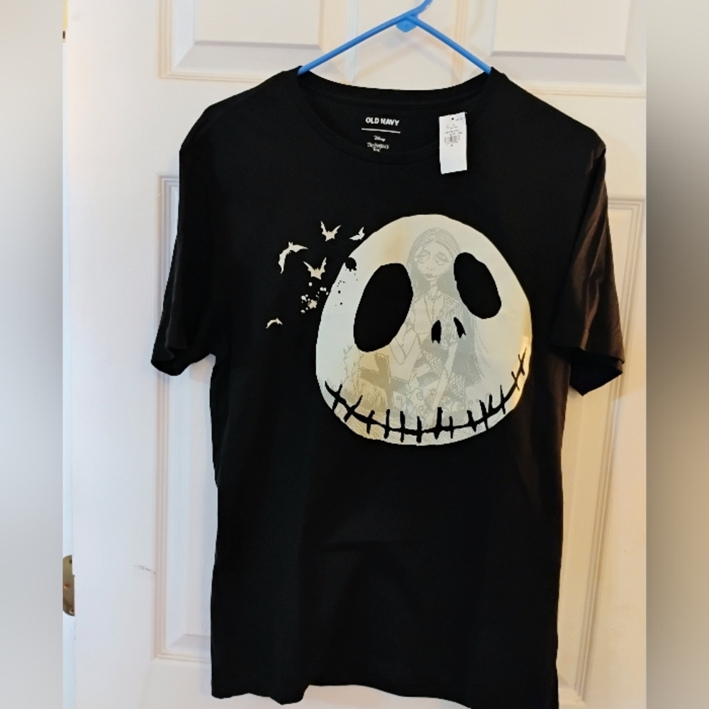 Old Navy  Jack Skellington Nightmare Before Christmas Disney Black T-shirt